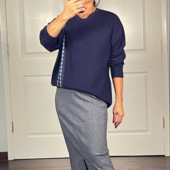 Emanuel Emanuel Ungaro 100% merino wool vintage V neck sweater size M - Picture 4 of 13